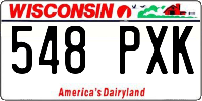WI license plate 548PXK