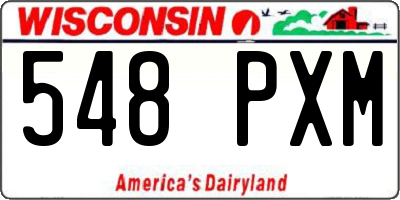 WI license plate 548PXM