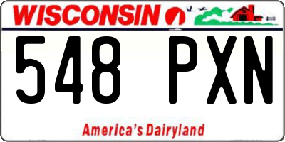 WI license plate 548PXN