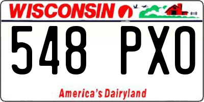 WI license plate 548PXO