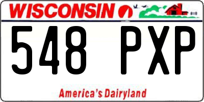 WI license plate 548PXP