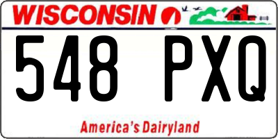 WI license plate 548PXQ