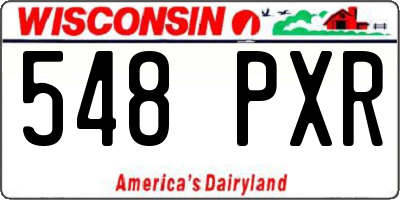 WI license plate 548PXR