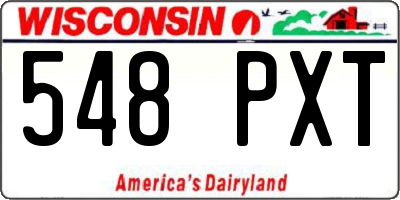 WI license plate 548PXT