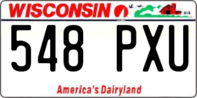 WI license plate 548PXU