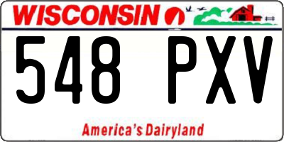 WI license plate 548PXV
