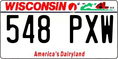 WI license plate 548PXW