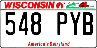 WI license plate 548PYB
