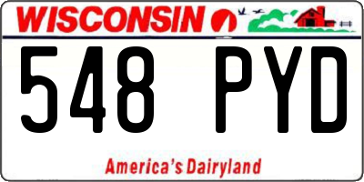WI license plate 548PYD
