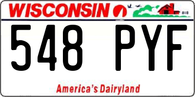 WI license plate 548PYF