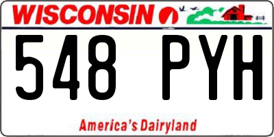 WI license plate 548PYH