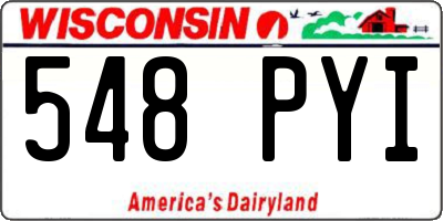 WI license plate 548PYI