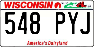 WI license plate 548PYJ