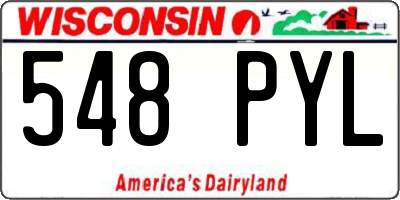 WI license plate 548PYL