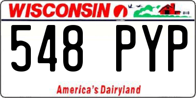 WI license plate 548PYP