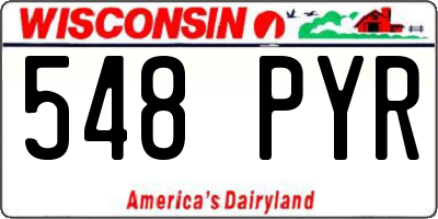 WI license plate 548PYR