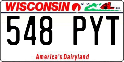WI license plate 548PYT