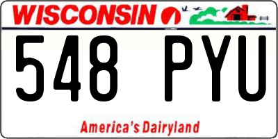 WI license plate 548PYU