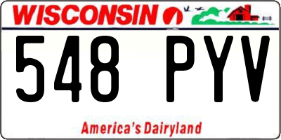 WI license plate 548PYV