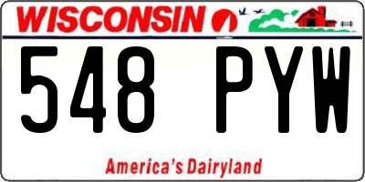 WI license plate 548PYW