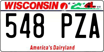WI license plate 548PZA