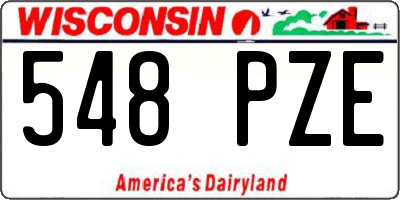 WI license plate 548PZE