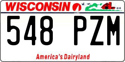 WI license plate 548PZM