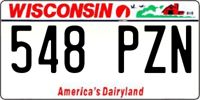 WI license plate 548PZN