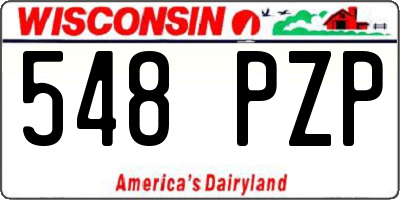 WI license plate 548PZP