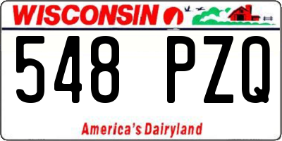 WI license plate 548PZQ