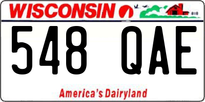 WI license plate 548QAE