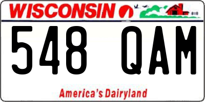 WI license plate 548QAM