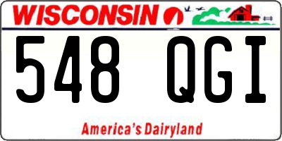 WI license plate 548QGI