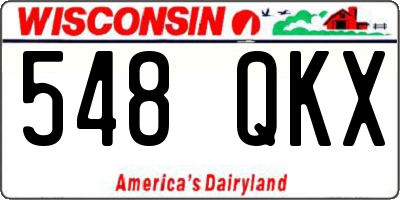 WI license plate 548QKX