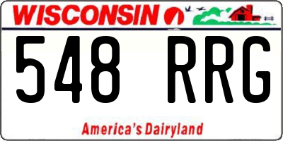 WI license plate 548RRG