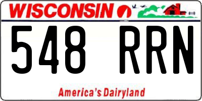 WI license plate 548RRN