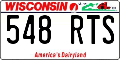 WI license plate 548RTS
