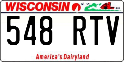WI license plate 548RTV