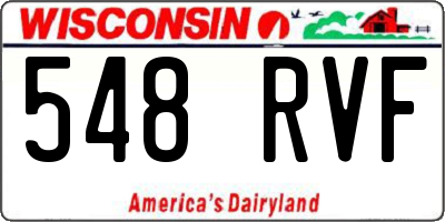 WI license plate 548RVF