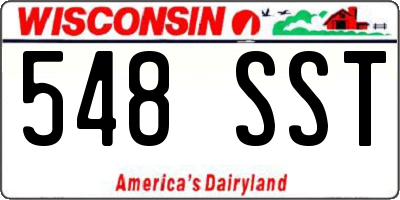 WI license plate 548SST