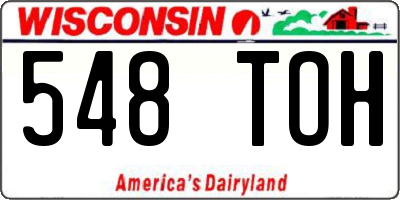 WI license plate 548TOH