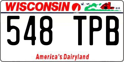 WI license plate 548TPB