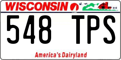 WI license plate 548TPS
