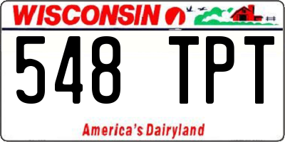 WI license plate 548TPT