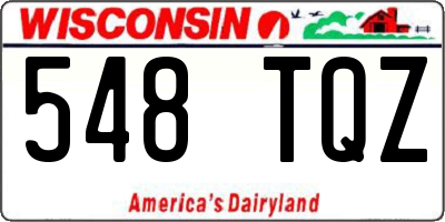 WI license plate 548TQZ
