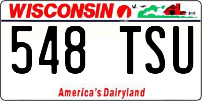 WI license plate 548TSU