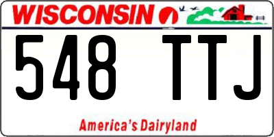WI license plate 548TTJ