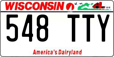 WI license plate 548TTY