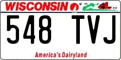 WI license plate 548TVJ