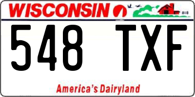 WI license plate 548TXF